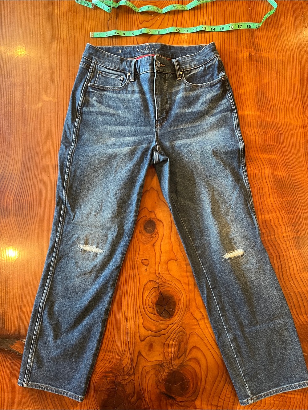 White House Black Market Dark Blue Straight-Leg Jeans